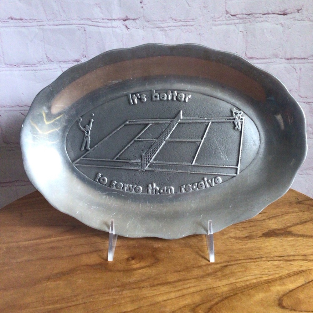 Vintage Pewtarex Pewter Serving Platter Tray